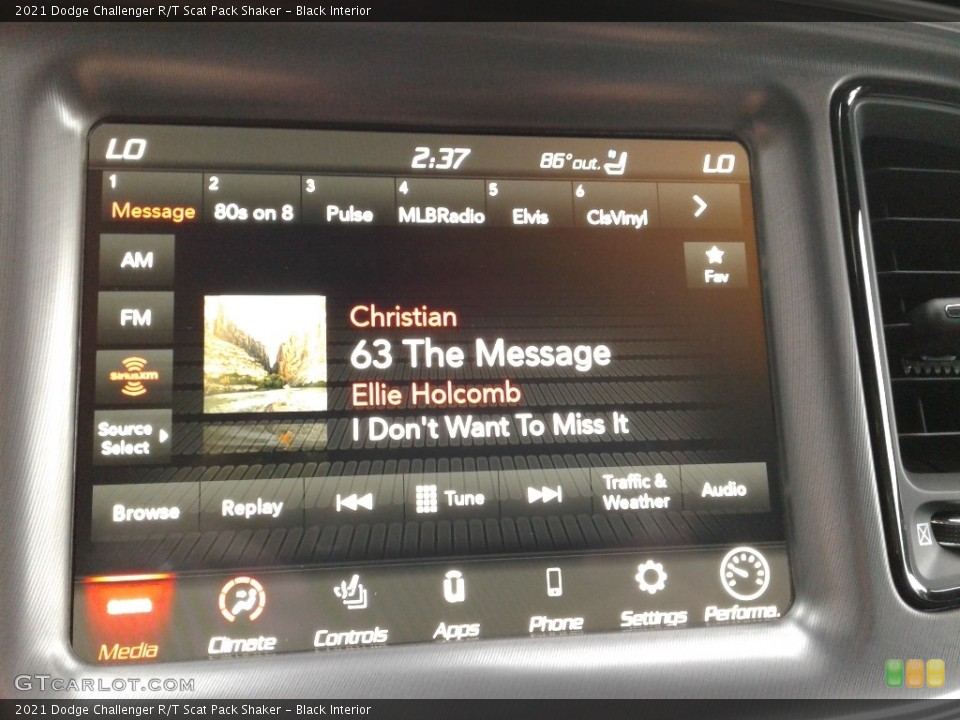 Black Interior Audio System for the 2021 Dodge Challenger R/T Scat Pack Shaker #142541529