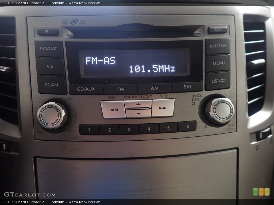 Warm Ivory Interior Audio System for the 2012 Subaru Outback 2.5i Premium #142543308