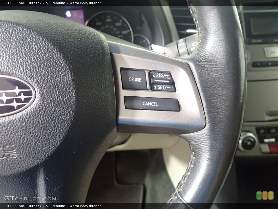 Warm Ivory Interior Steering Wheel for the 2012 Subaru Outback 2.5i Premium #142543407