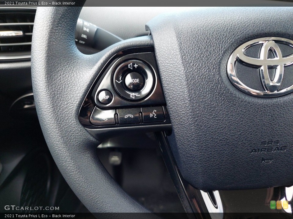 Black Interior Steering Wheel for the 2021 Toyota Prius L Eco #142547782