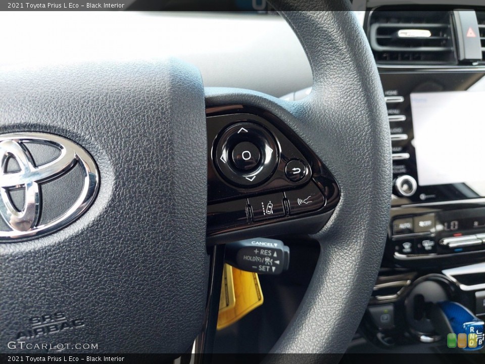 Black Interior Steering Wheel for the 2021 Toyota Prius L Eco #142547809