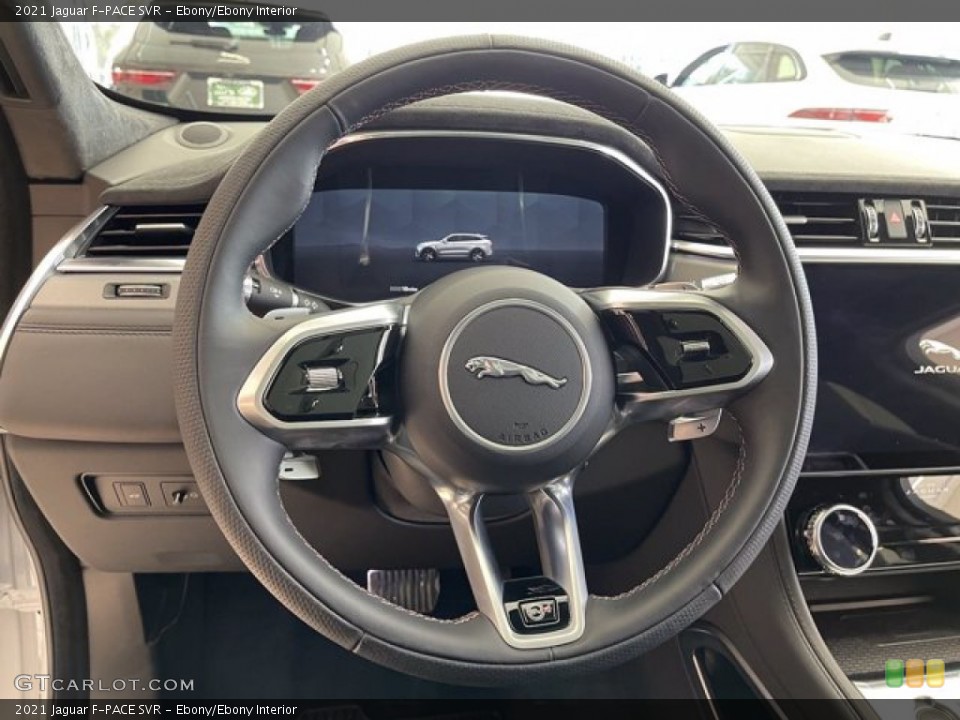 Ebony/Ebony Interior Steering Wheel for the 2021 Jaguar F-PACE SVR #142548196