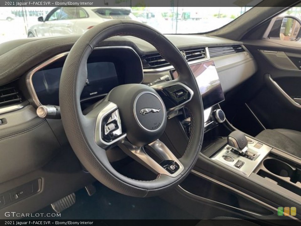 Ebony/Ebony Interior Steering Wheel for the 2021 Jaguar F-PACE SVR #142548424