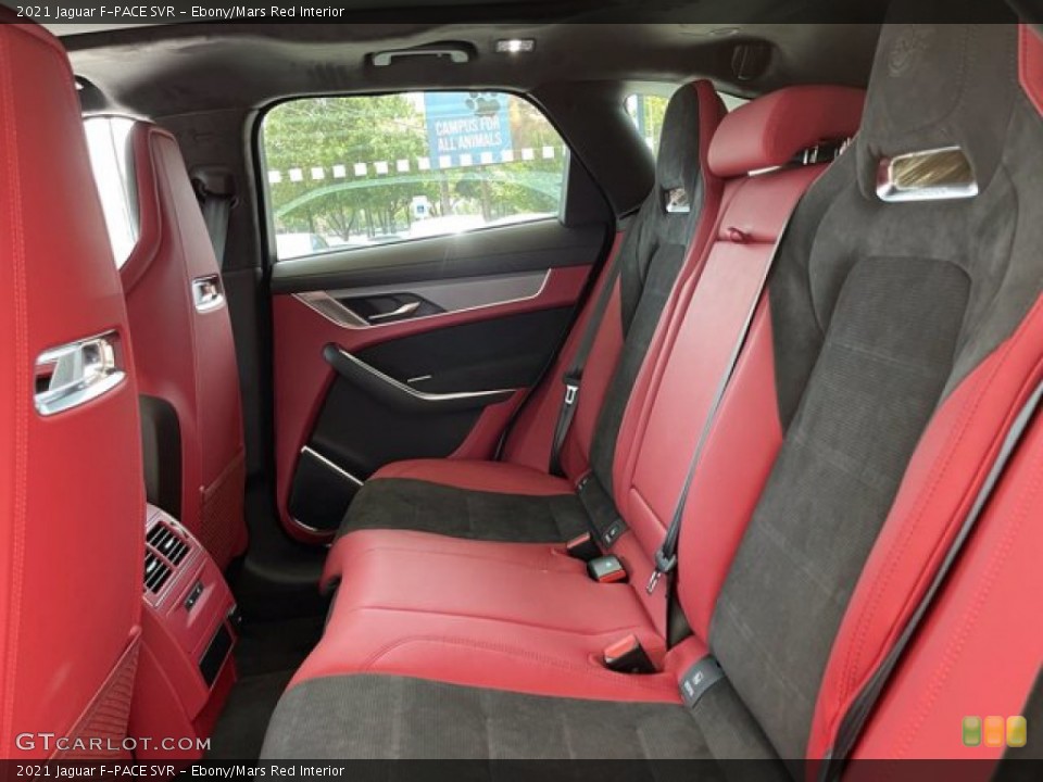 Ebony/Mars Red Interior Rear Seat for the 2021 Jaguar F-PACE SVR #142548572