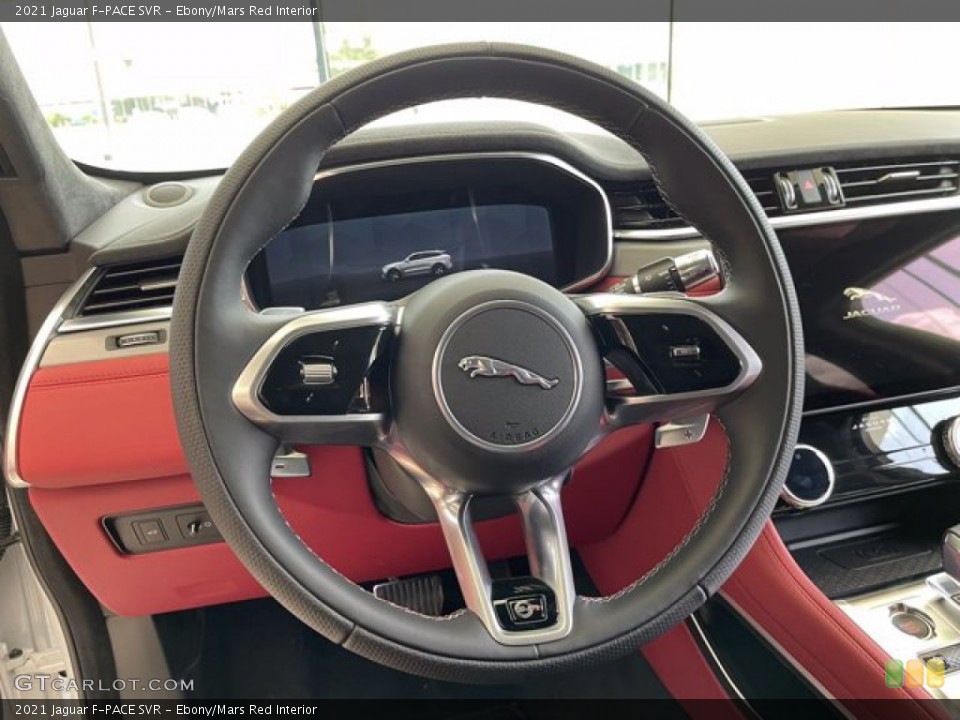 Ebony/Mars Red Interior Steering Wheel for the 2021 Jaguar F-PACE SVR #142548787