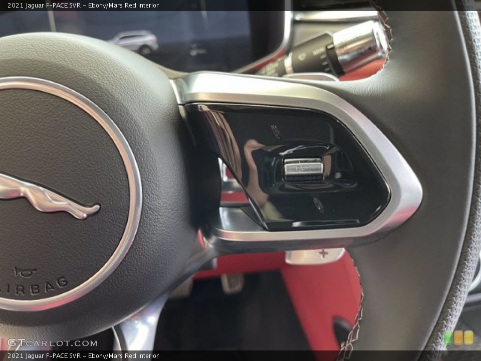 Ebony/Mars Red Interior Steering Wheel for the 2021 Jaguar F-PACE SVR #142548826