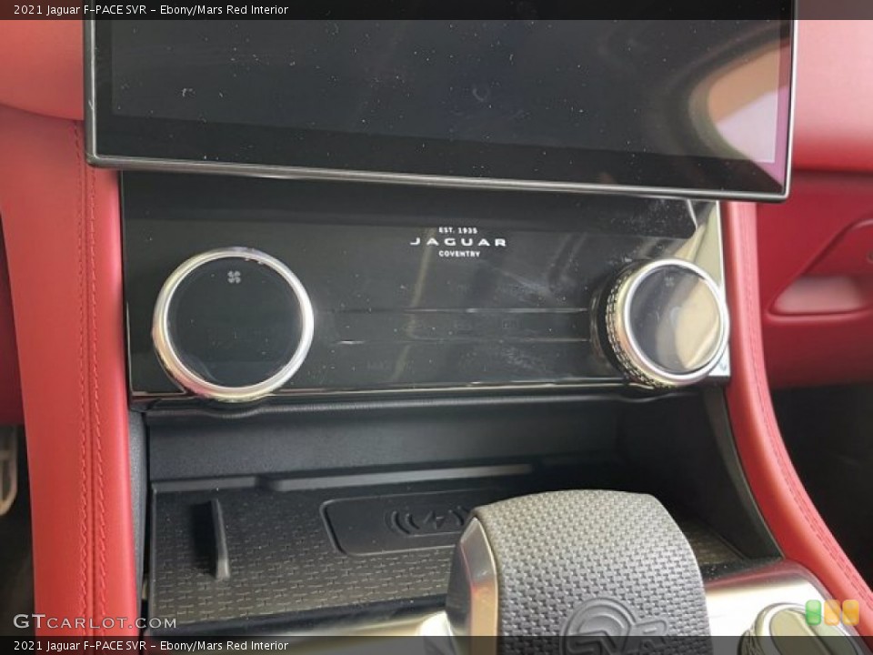 Ebony/Mars Red Interior Controls for the 2021 Jaguar F-PACE SVR #142548883