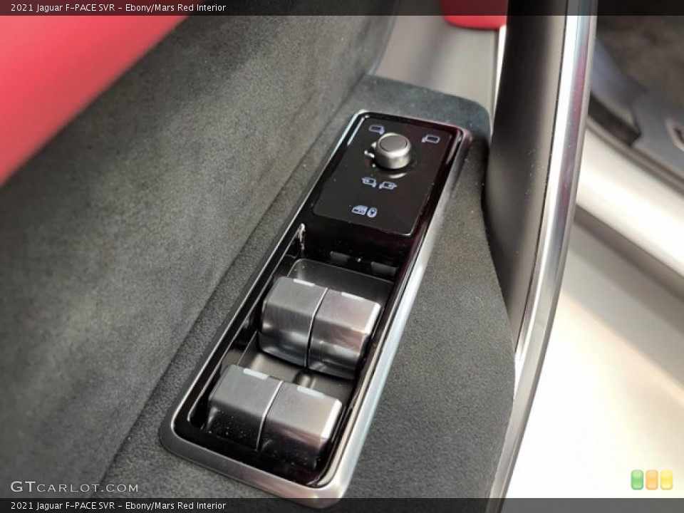 Ebony/Mars Red Interior Controls for the 2021 Jaguar F-PACE SVR #142548928