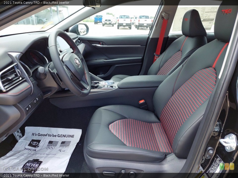 Black/Red Interior Photo for the 2021 Toyota Camry TRD #142557910