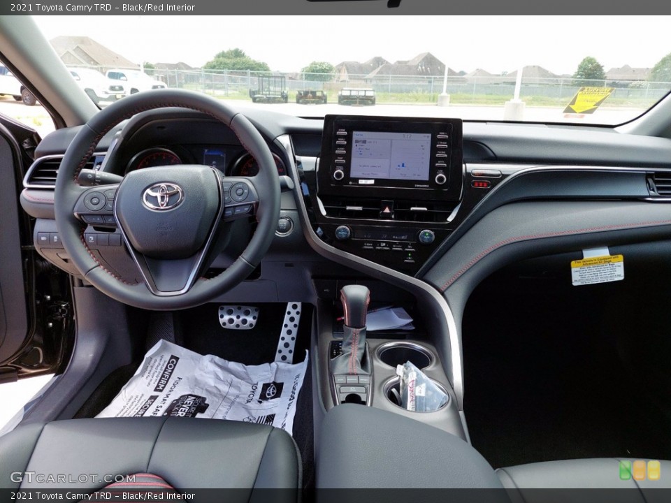 Black/Red Interior Dashboard for the 2021 Toyota Camry TRD #142557919