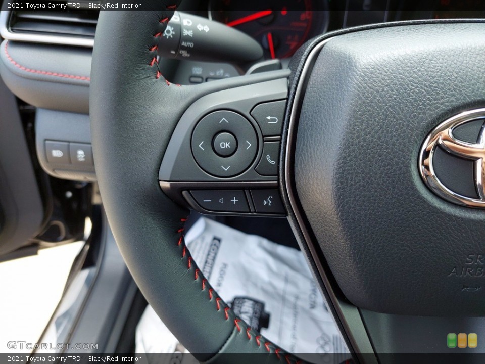 Black/Red Interior Steering Wheel for the 2021 Toyota Camry TRD #142557982