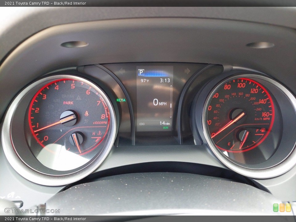 Black/Red Interior Gauges for the 2021 Toyota Camry TRD #142558033