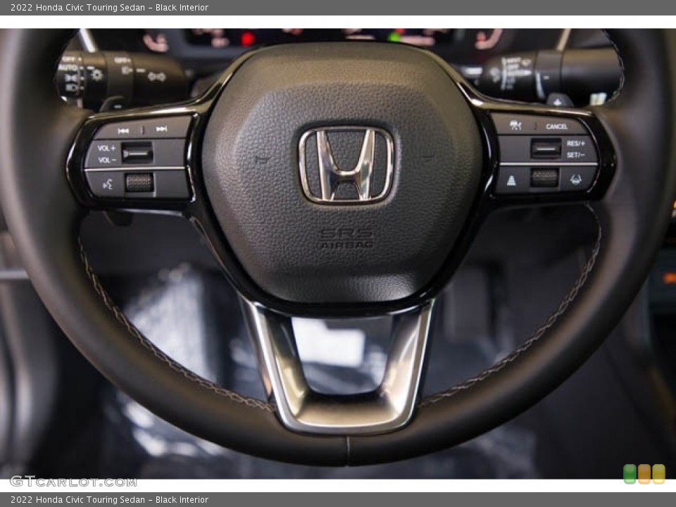 Black Interior Steering Wheel for the 2022 Honda Civic Touring Sedan #142558984