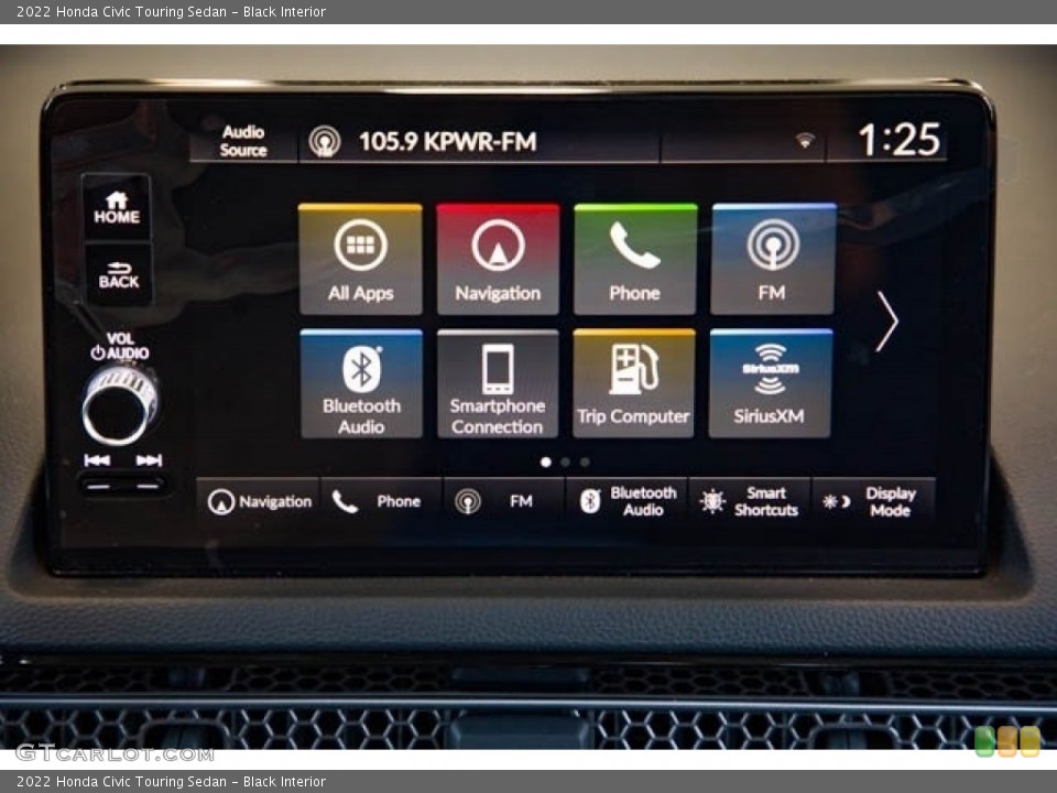 Black Interior Controls for the 2022 Honda Civic Touring Sedan #142559023