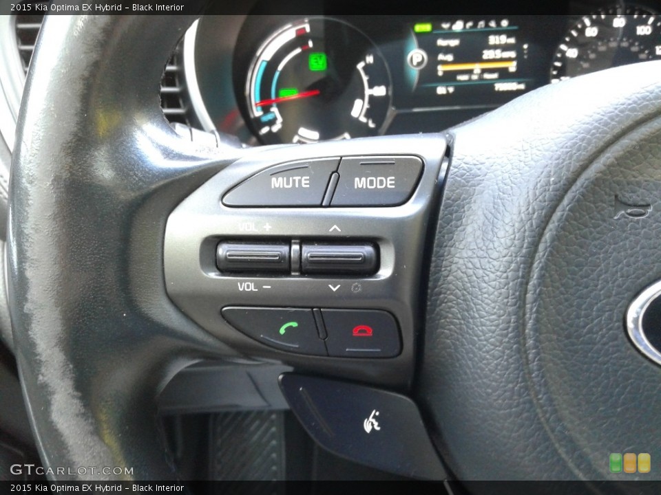 Black Interior Steering Wheel for the 2015 Kia Optima EX Hybrid #142561703