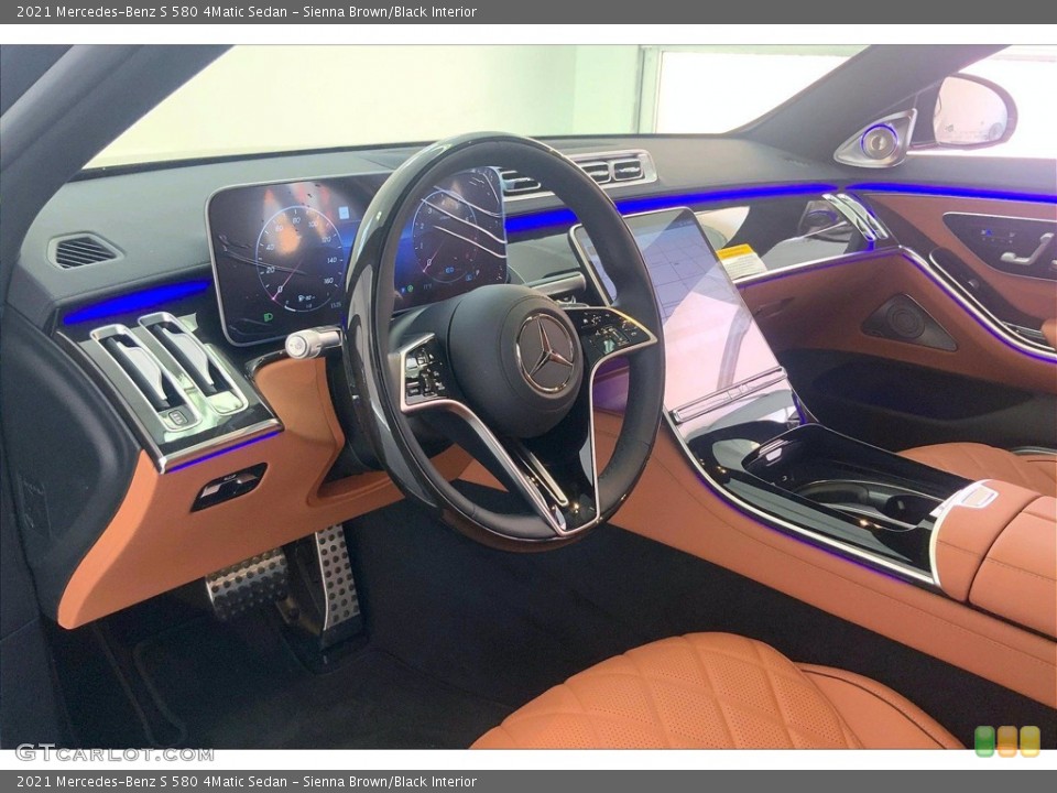 Sienna Brown/Black Interior Dashboard for the 2021 Mercedes-Benz S 580 4Matic Sedan #142562147