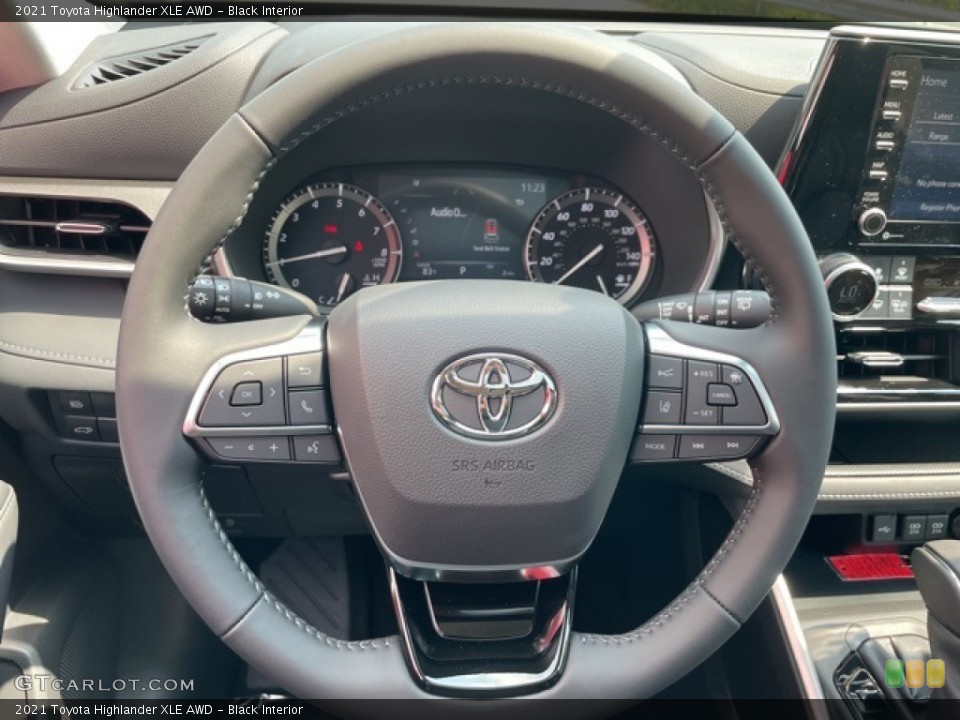 Black Interior Steering Wheel for the 2021 Toyota Highlander XLE AWD #142562753