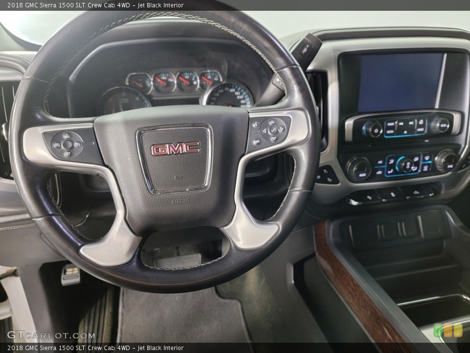 Jet Black Interior Steering Wheel for the 2018 GMC Sierra 1500 SLT Crew Cab 4WD #142564799