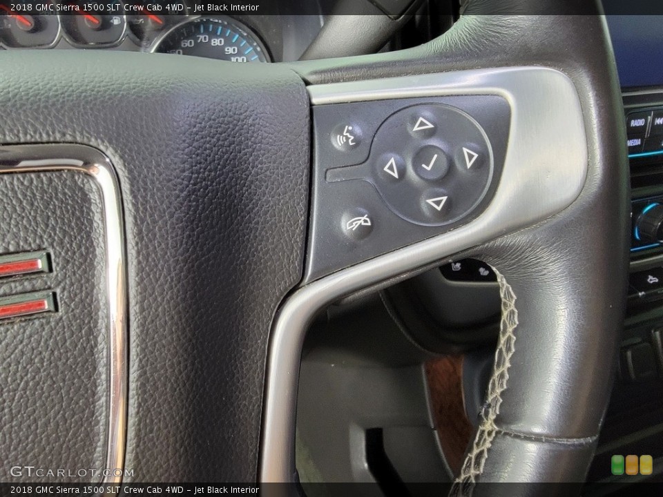 Jet Black Interior Steering Wheel for the 2018 GMC Sierra 1500 SLT Crew Cab 4WD #142564845