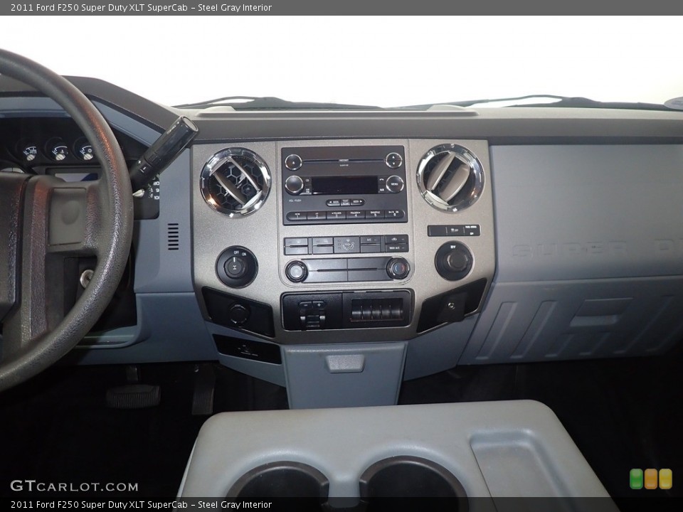 Steel Gray Interior Controls for the 2011 Ford F250 Super Duty XLT SuperCab #142565357
