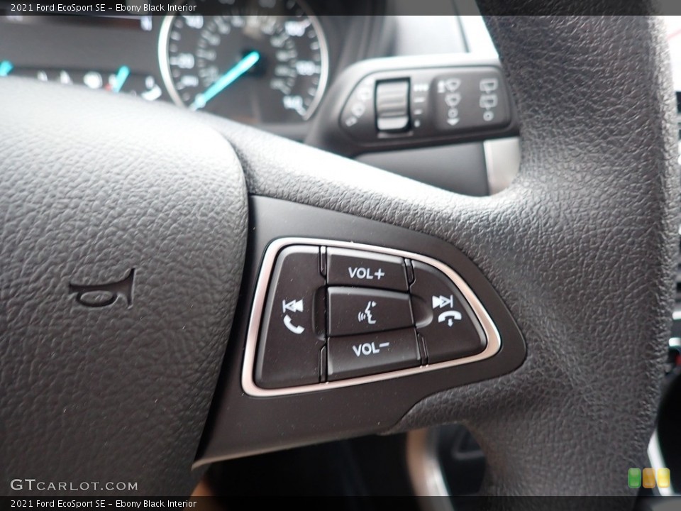 Ebony Black Interior Steering Wheel for the 2021 Ford EcoSport SE #142567101