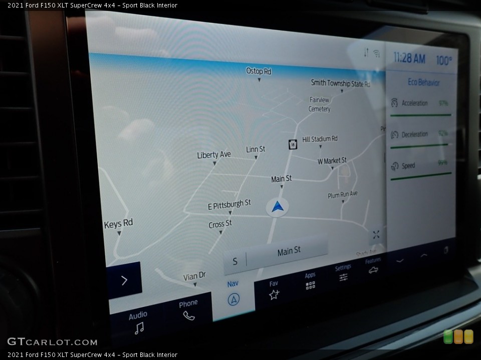 Sport Black Interior Navigation for the 2021 Ford F150 XLT SuperCrew 4x4 #142568505