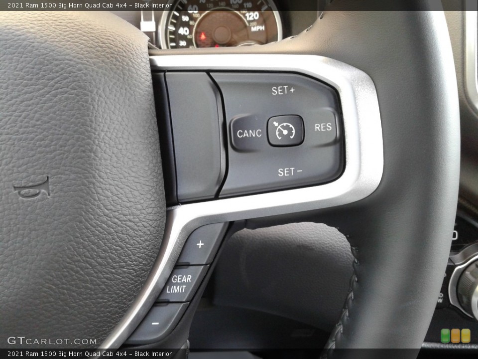 Black Interior Steering Wheel for the 2021 Ram 1500 Big Horn Quad Cab 4x4 #142570041