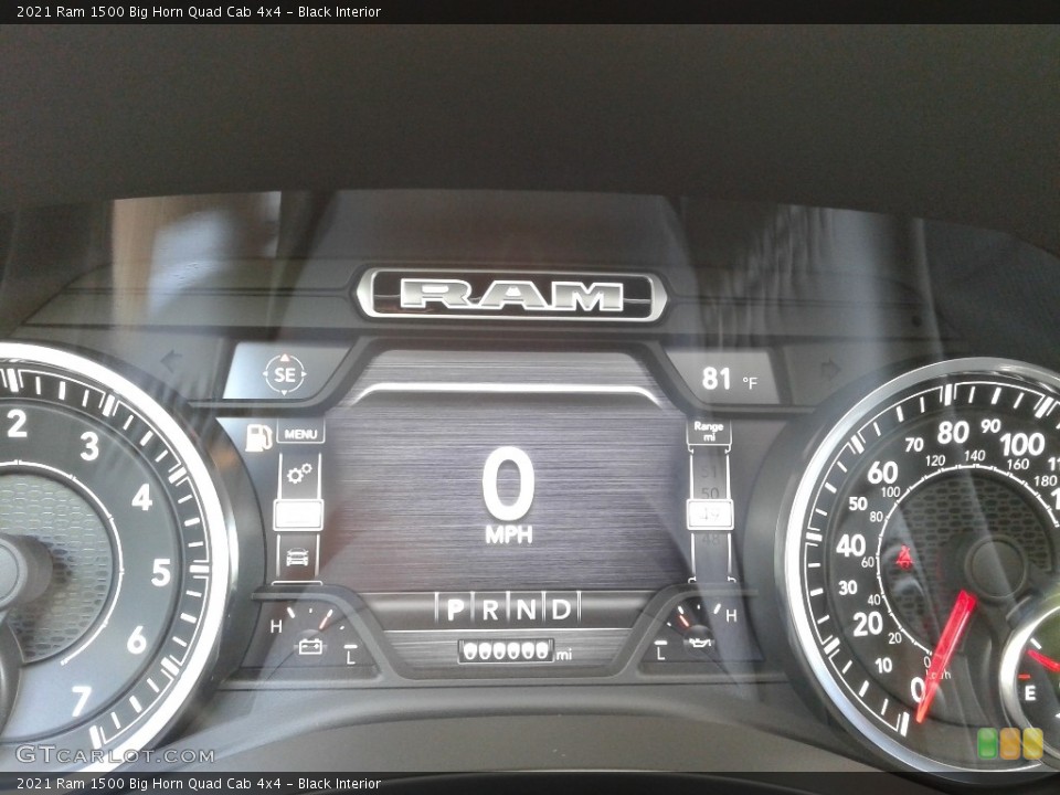 Black Interior Gauges for the 2021 Ram 1500 Big Horn Quad Cab 4x4 #142570071