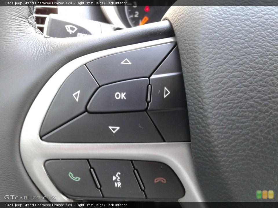 Light Frost Beige/Black Interior Steering Wheel for the 2021 Jeep Grand Cherokee Limited 4x4 #142570908