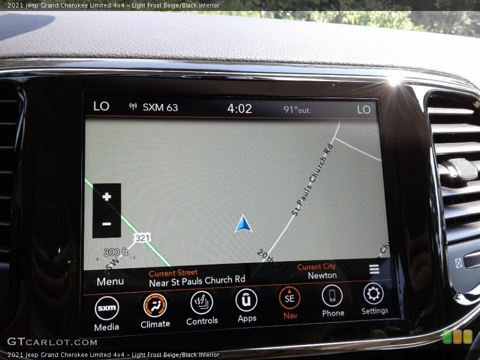Light Frost Beige/Black Interior Navigation for the 2021 Jeep Grand Cherokee Limited 4x4 #142571048