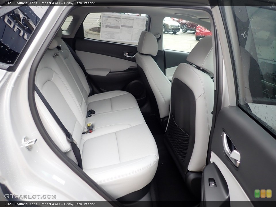 Gray/Black Interior Rear Seat for the 2022 Hyundai Kona Limited AWD #142573326
