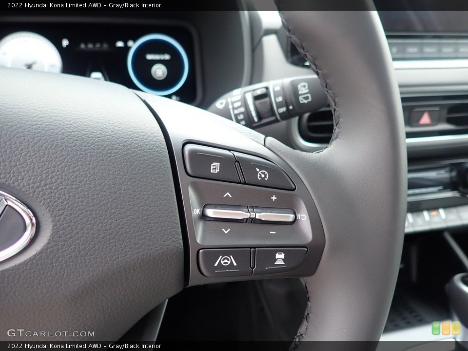 Gray/Black Interior Steering Wheel for the 2022 Hyundai Kona Limited AWD #142573536