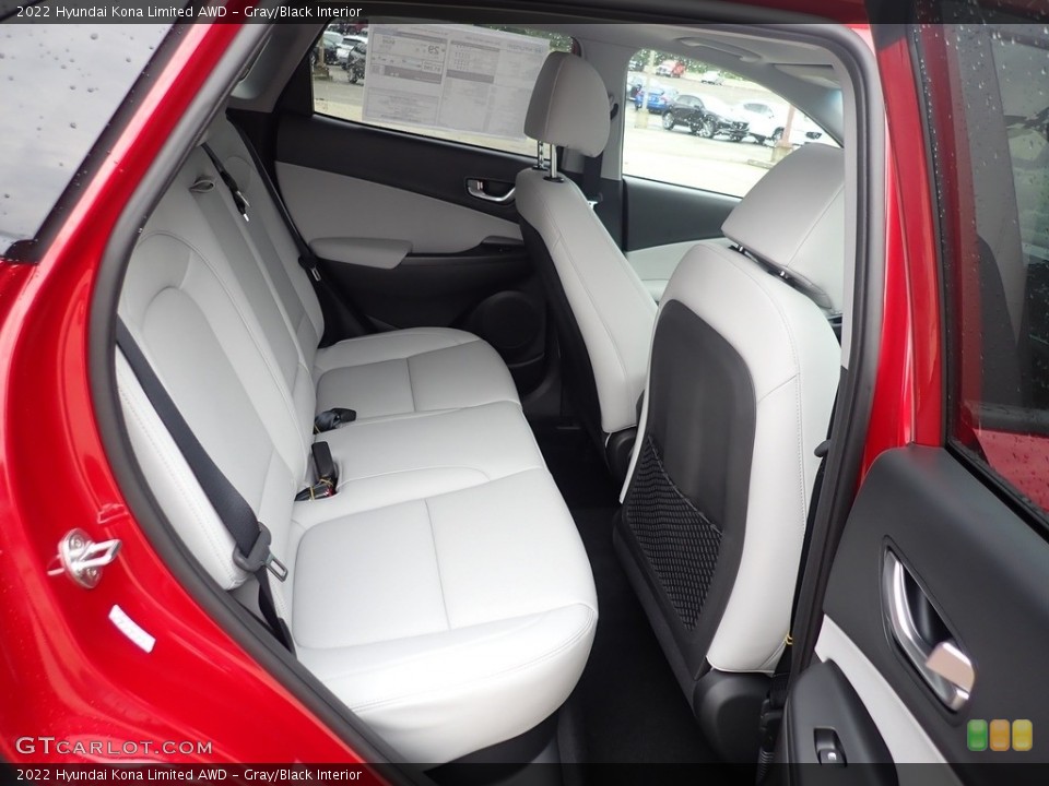 Gray/Black Interior Rear Seat for the 2022 Hyundai Kona Limited AWD #142573788