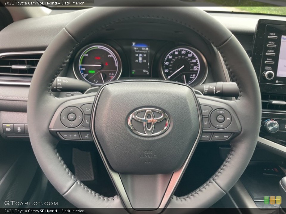 Black Interior Steering Wheel for the 2021 Toyota Camry SE Hybrid #142573950