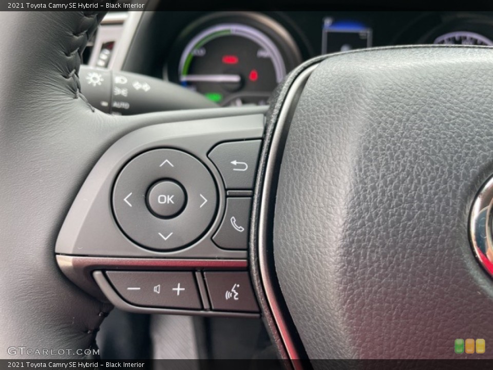 Black Interior Steering Wheel for the 2021 Toyota Camry SE Hybrid #142574055