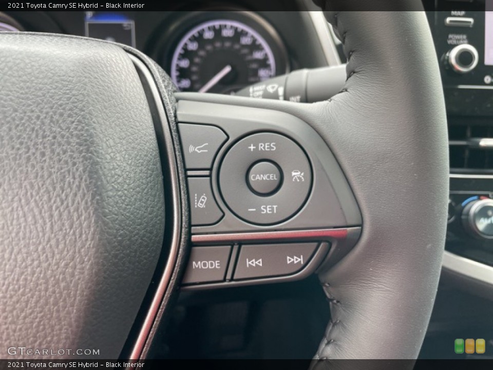 Black Interior Steering Wheel for the 2021 Toyota Camry SE Hybrid #142574076