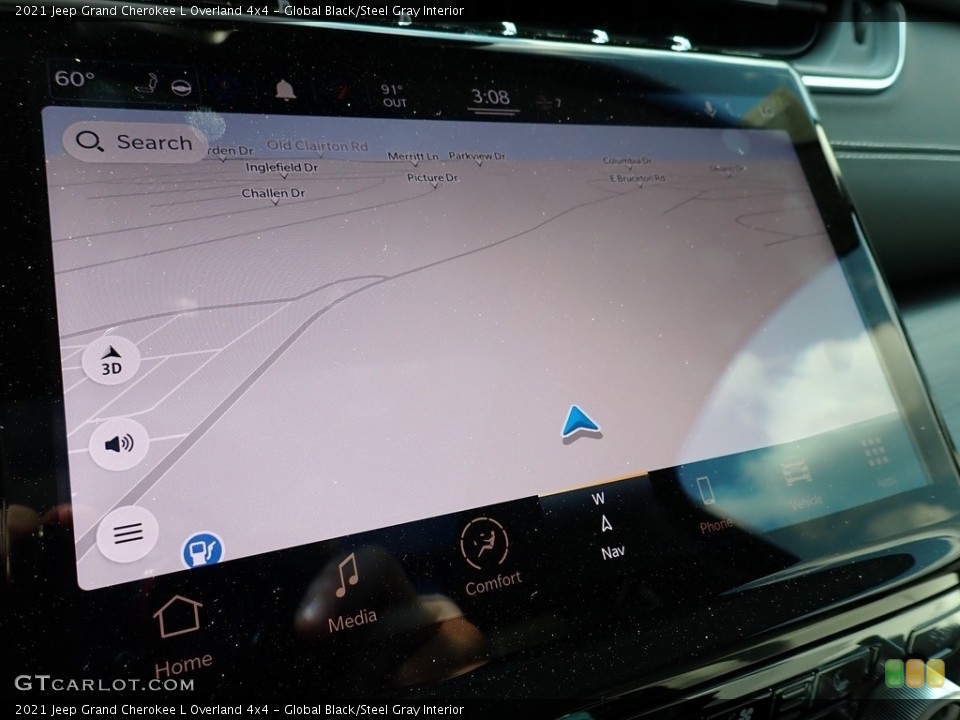 Global Black/Steel Gray Interior Navigation for the 2021 Jeep Grand Cherokee L Overland 4x4 #142574775