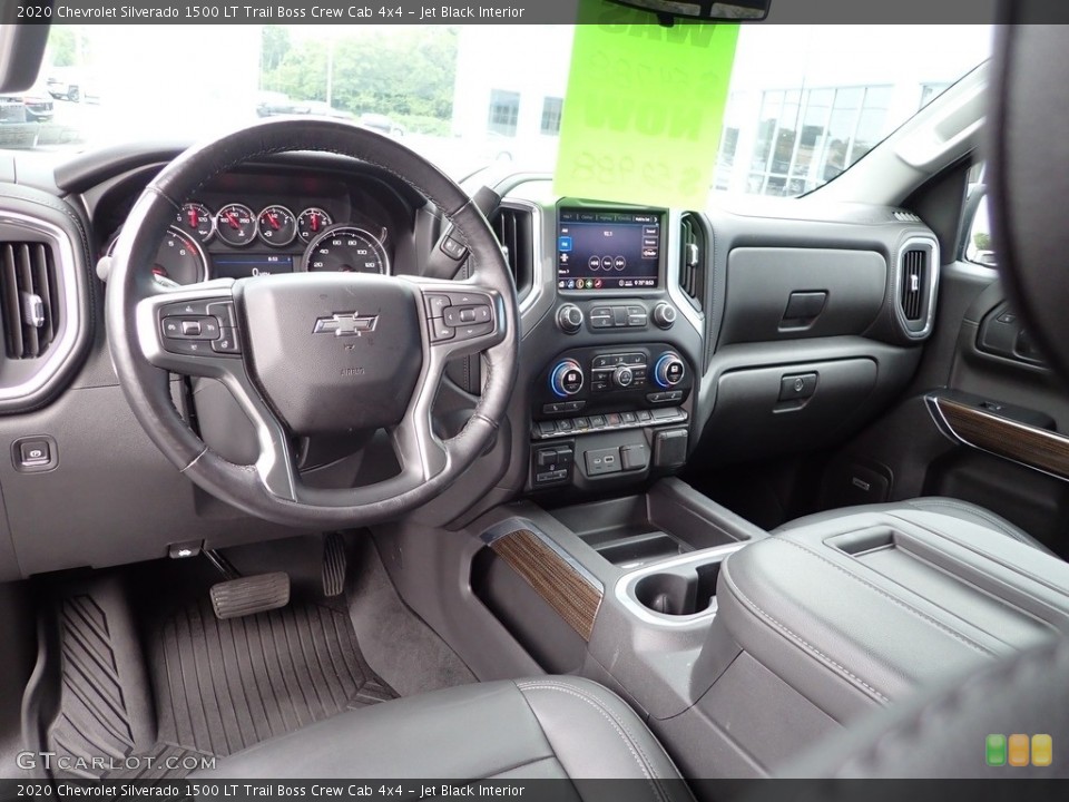 Jet Black Interior Photo for the 2020 Chevrolet Silverado 1500 LT Trail Boss Crew Cab 4x4 #142576758