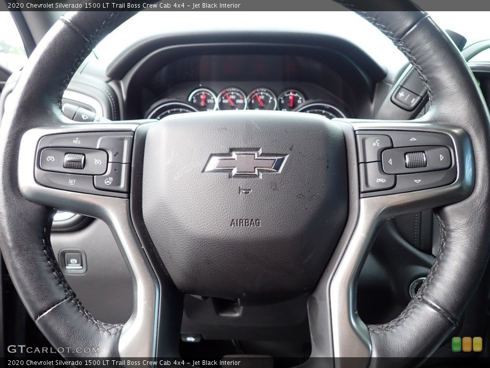 Jet Black Interior Steering Wheel for the 2020 Chevrolet Silverado 1500 LT Trail Boss Crew Cab 4x4 #142576866