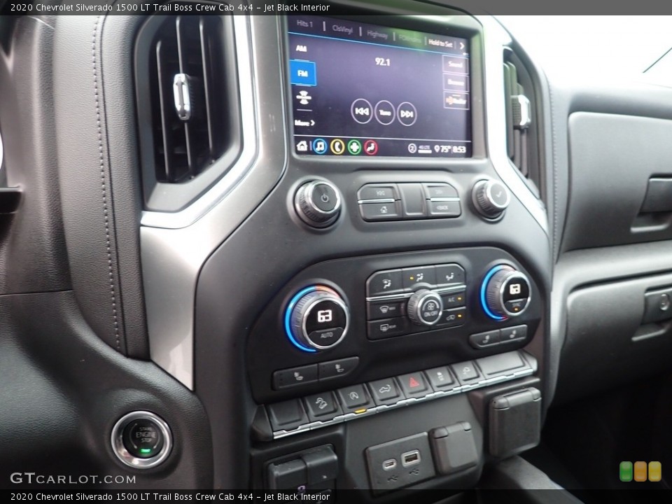 Jet Black Interior Controls for the 2020 Chevrolet Silverado 1500 LT Trail Boss Crew Cab 4x4 #142576887