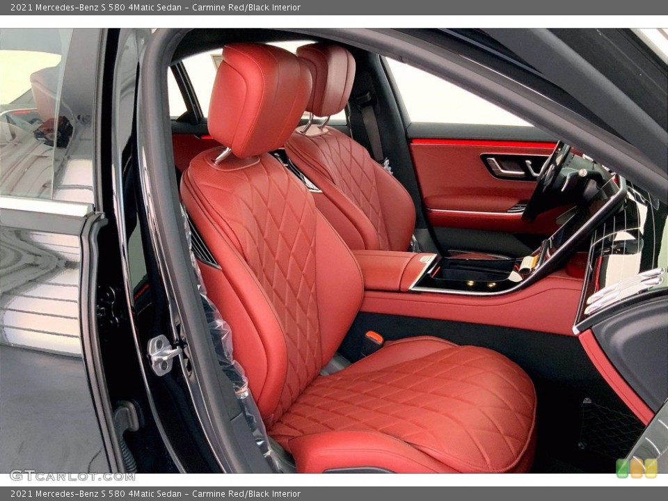 Carmine Red/Black Interior Photo for the 2021 Mercedes-Benz S 580 4Matic Sedan #142577169