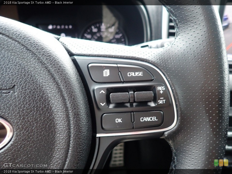 Black Interior Steering Wheel for the 2018 Kia Sportage SX Turbo AWD #142577640