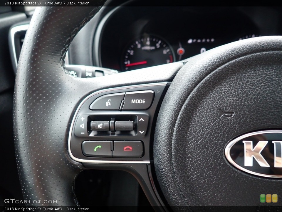 Black Interior Steering Wheel for the 2018 Kia Sportage SX Turbo AWD #142577658