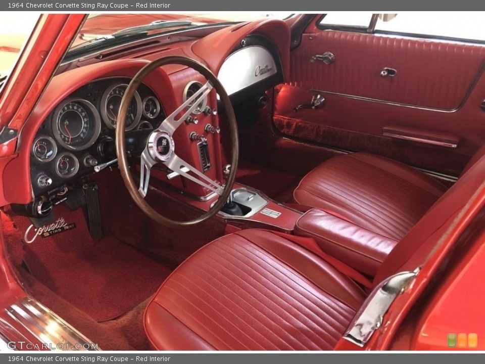 Red Interior Photo for the 1964 Chevrolet Corvette Sting Ray Coupe #142579276