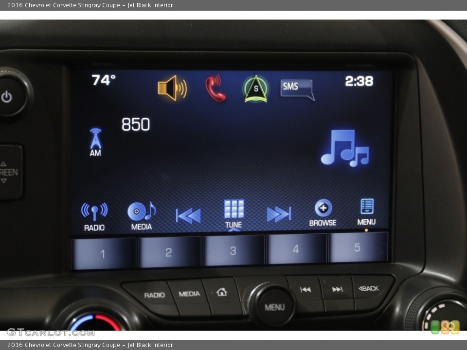 Jet Black Interior Controls for the 2016 Chevrolet Corvette Stingray Coupe #142583029