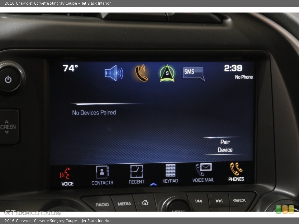 Jet Black Interior Controls for the 2016 Chevrolet Corvette Stingray Coupe #142583043