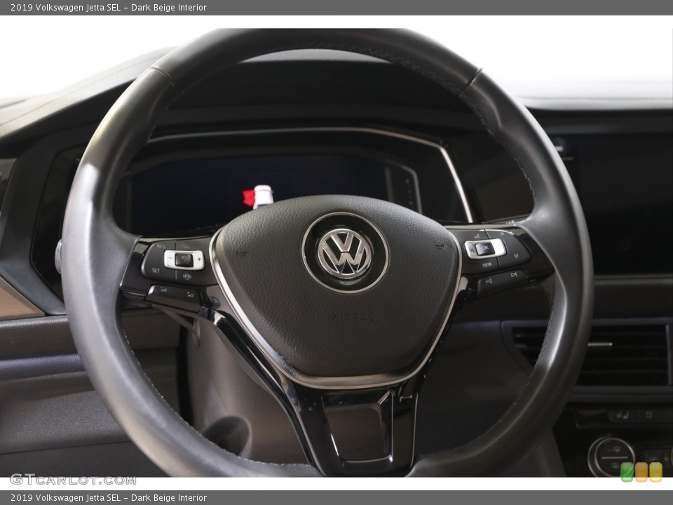 Dark Beige Interior Steering Wheel for the 2019 Volkswagen Jetta SEL #142583335