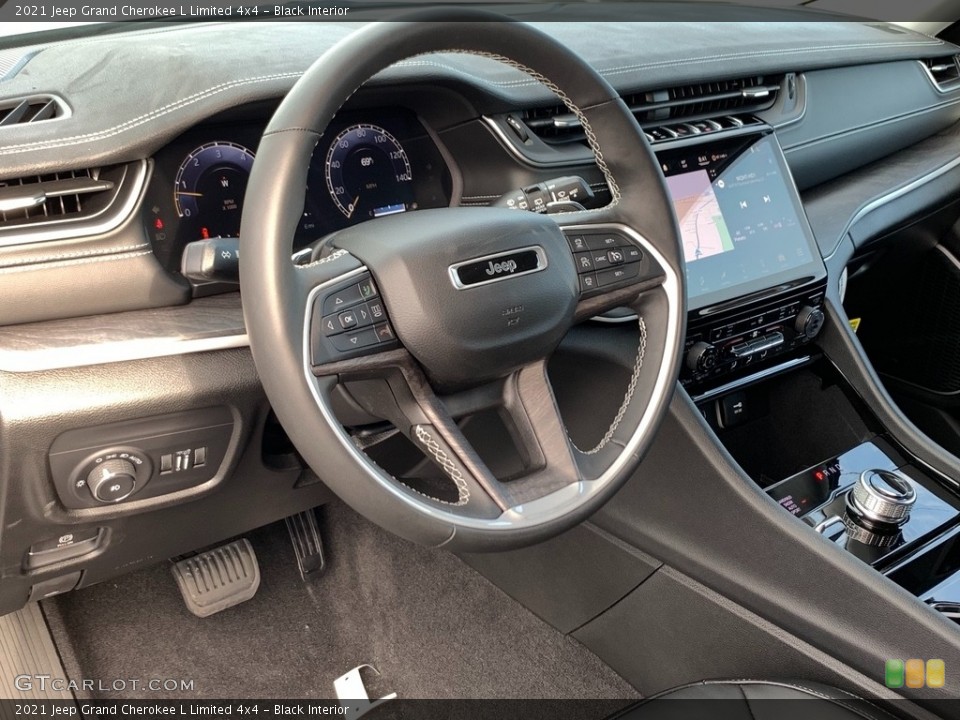 Black Interior Steering Wheel for the 2021 Jeep Grand Cherokee L Limited 4x4 #142587600