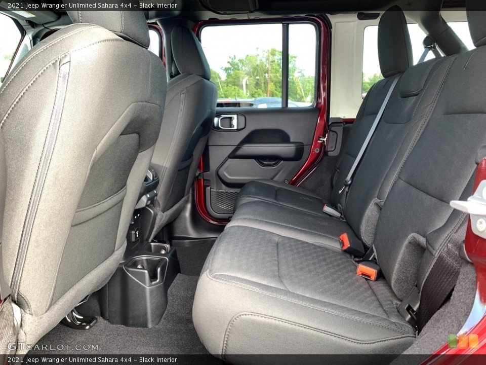 Black Interior Rear Seat for the 2021 Jeep Wrangler Unlimited Sahara 4x4 #142587835