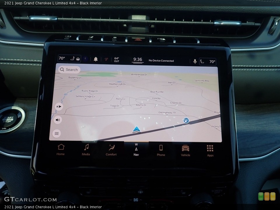 Black Interior Navigation for the 2021 Jeep Grand Cherokee L Limited 4x4 #142591079